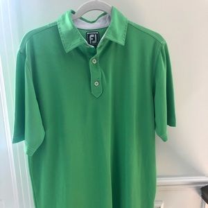 Footjoy Athletic Fit Medium Green Men’s Golf Shirt